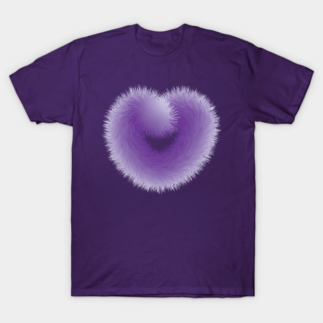 Purple Love With Fur T-Shirt by Steady Eyes